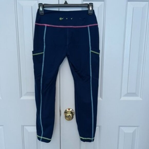 Vineyard Vines Navy Leggings with Colorful Thread - Picture 2 of 2
